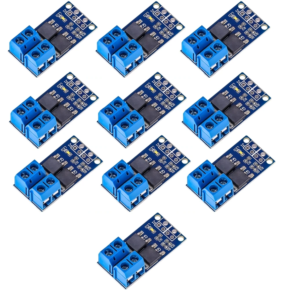 10 Stück DC 5V-36V Dual-MOSFET Hochleistungs-Motorsteuerung 15A (max. 30A) 400W Dual-Hochleistungs-MOSFET-Auslöseschalter-Antriebsmodul