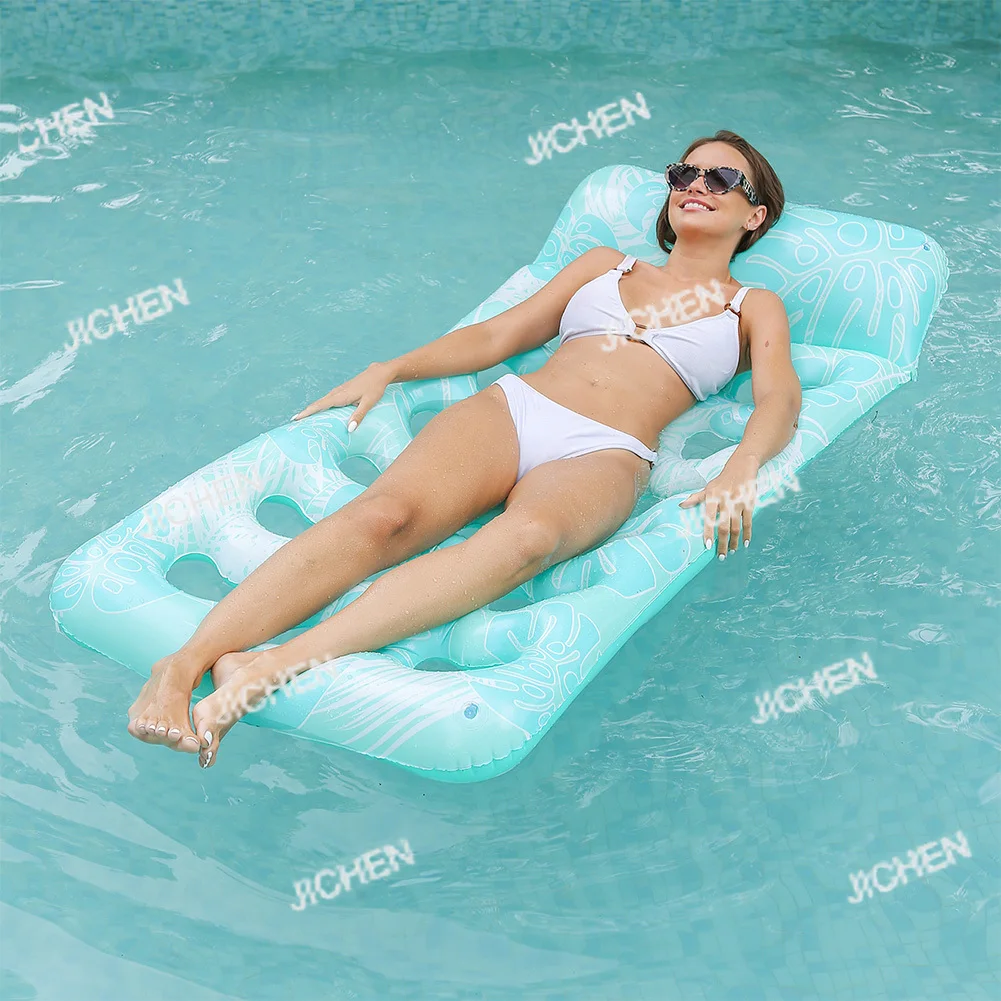 

Neu Inflatable Pool Float Lounger with Headrest Inflatable Water Sleeping Bed Floating Lounger Air Mattress for Swimming Pool Pa