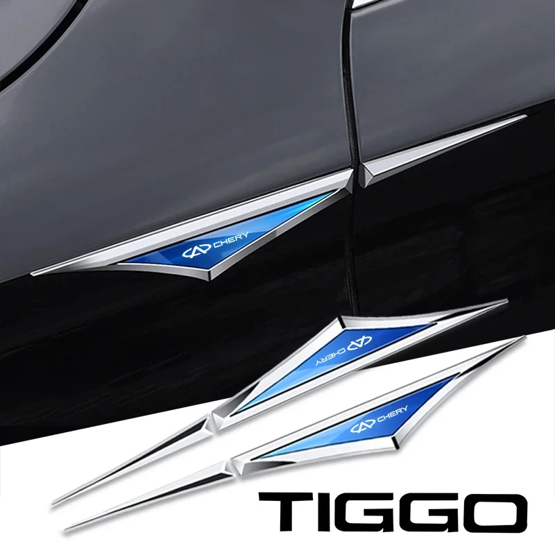 

2 pieces alloy car sticker car accessories for Chery qq tiggo 3 5 7 8
