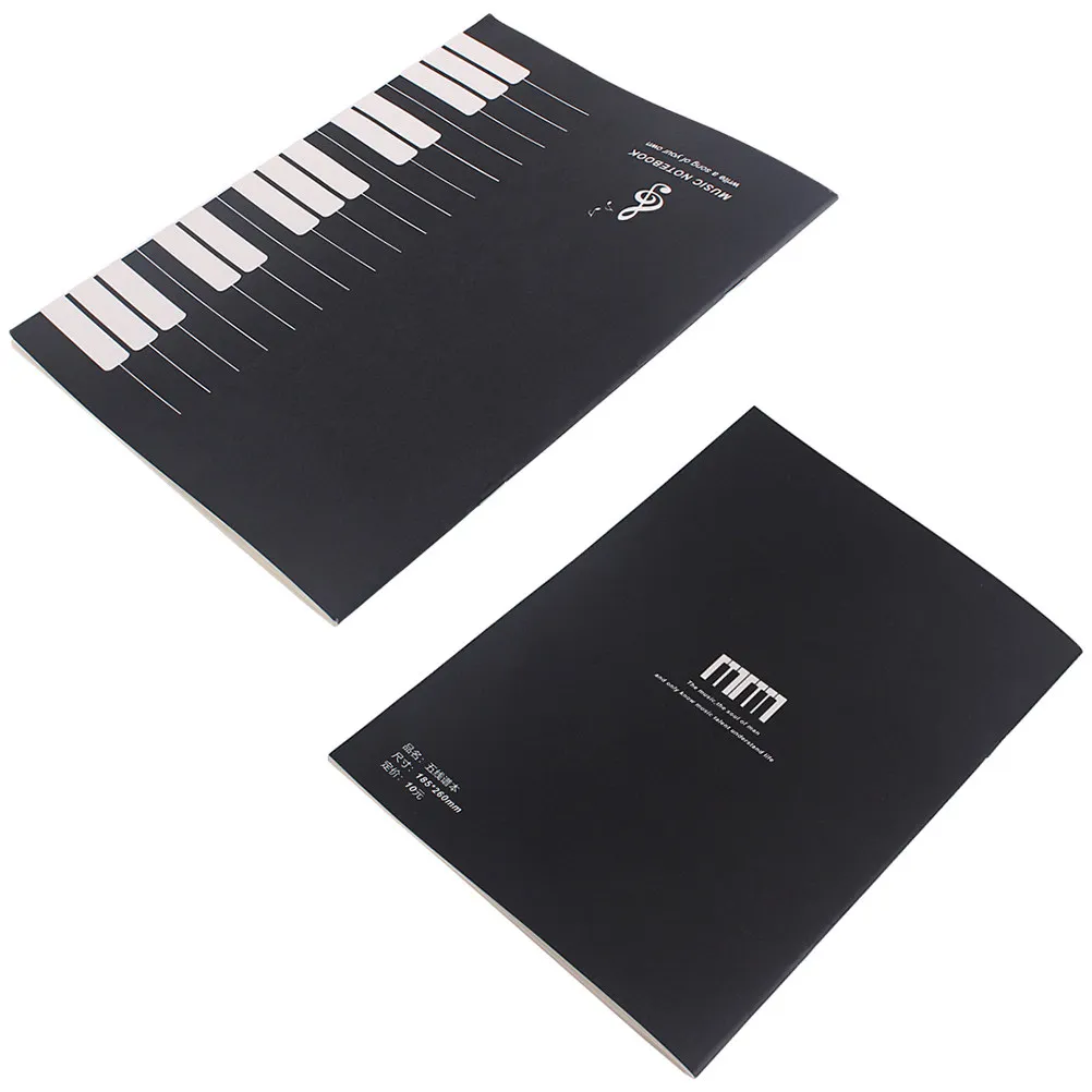 Hard Cover Music Notebook Black Tabs Book Office School Supplies Good Writing Feel Beige Eye Protection Gift for All Ages