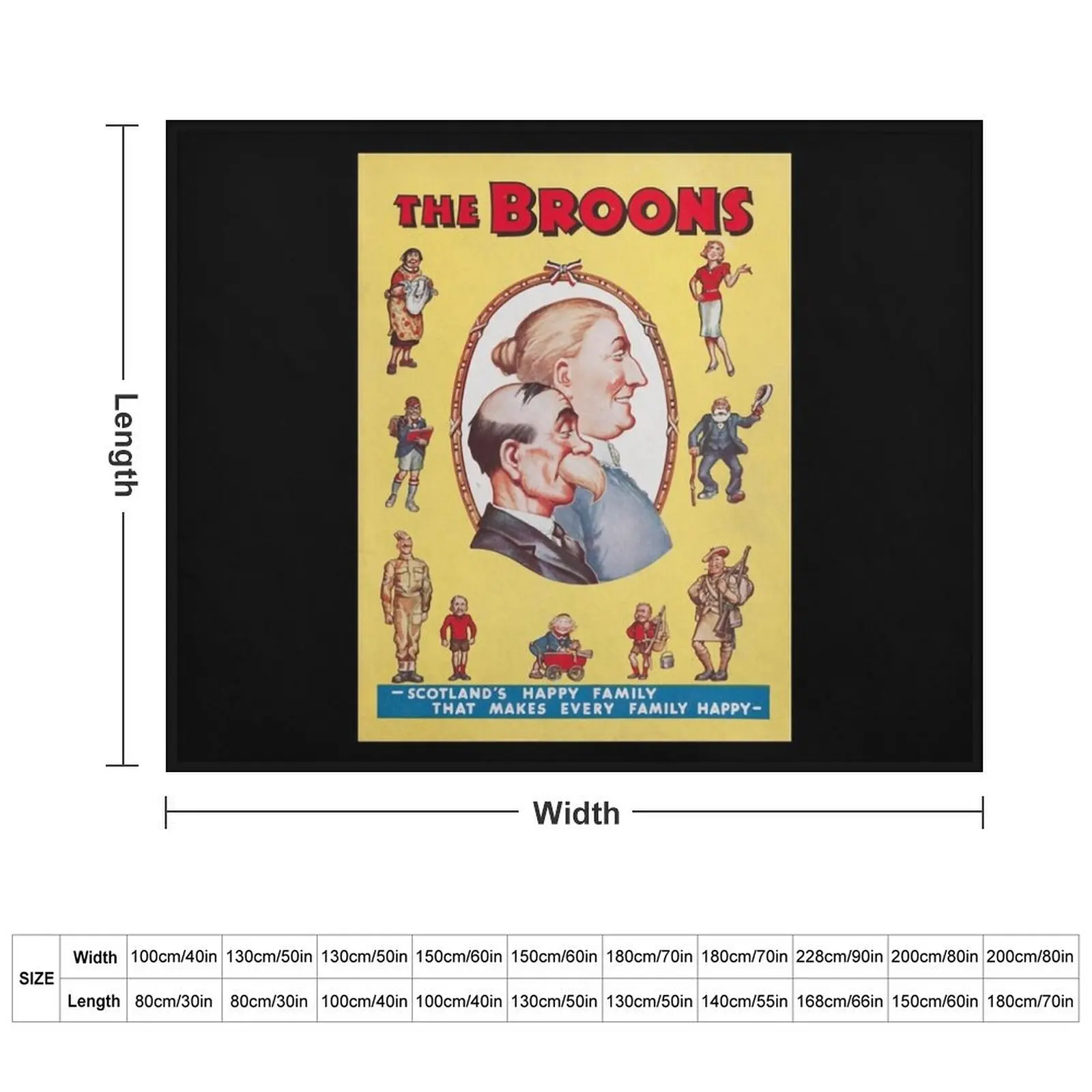 My Favorite People The Broons 1942 Vintage Print. Idol Gifts Fot You Throw Blanket Beach Kid'S Multi-Purpose Stuffeds Blankets