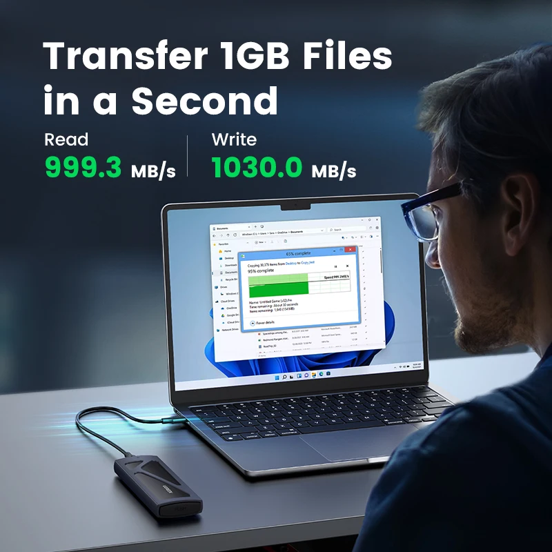 UGREEN M.2 NVMe SSD чехол-адаптер 10 Гбит/с USB C 3,2 Gen2 без инструментов внешний корпус NVMe Reader поддерживает клавиши M и B & M