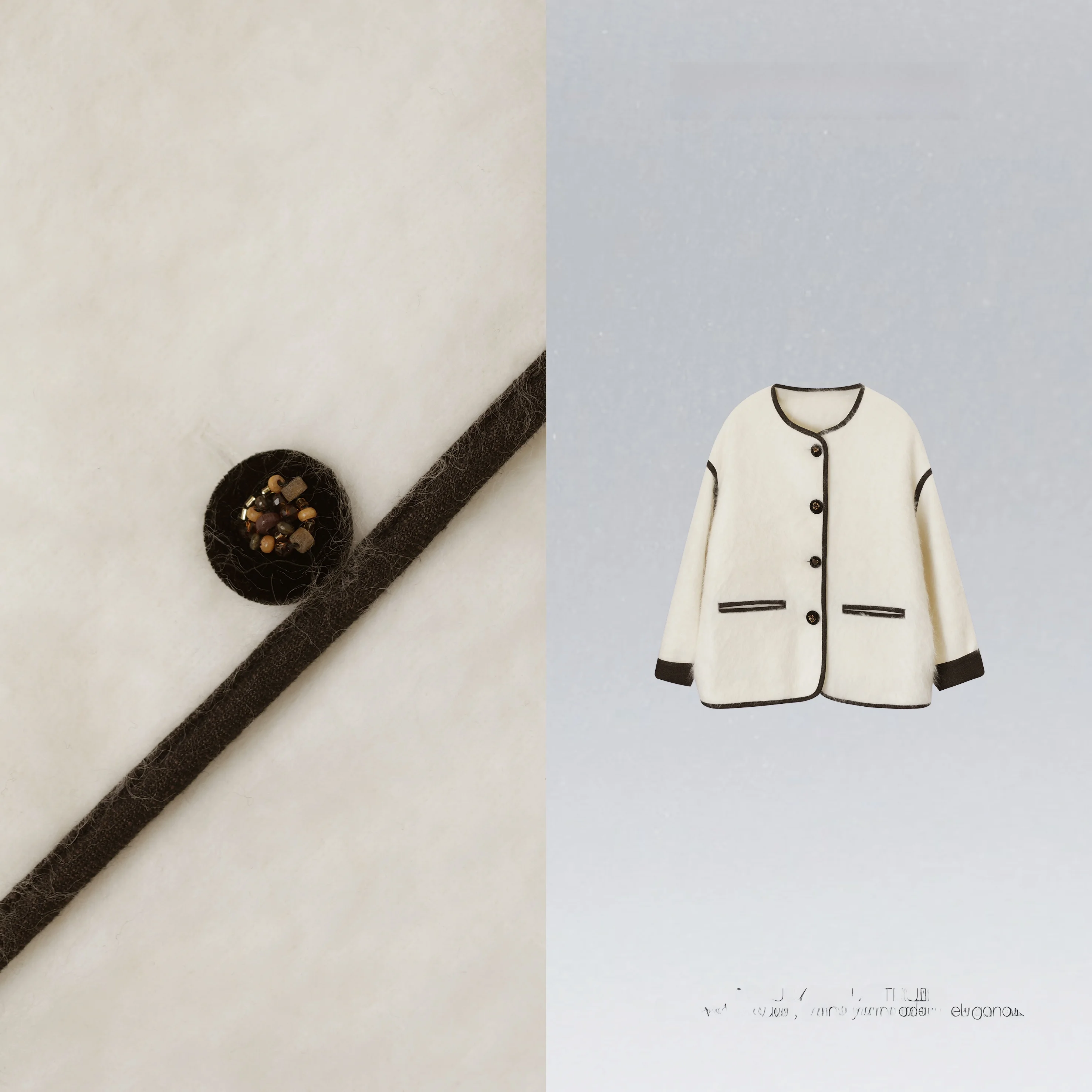 

Woolen White Goose down Jaet Lightweight Thiened Spring Outerwear Ele Sle No Hat Design High Quali