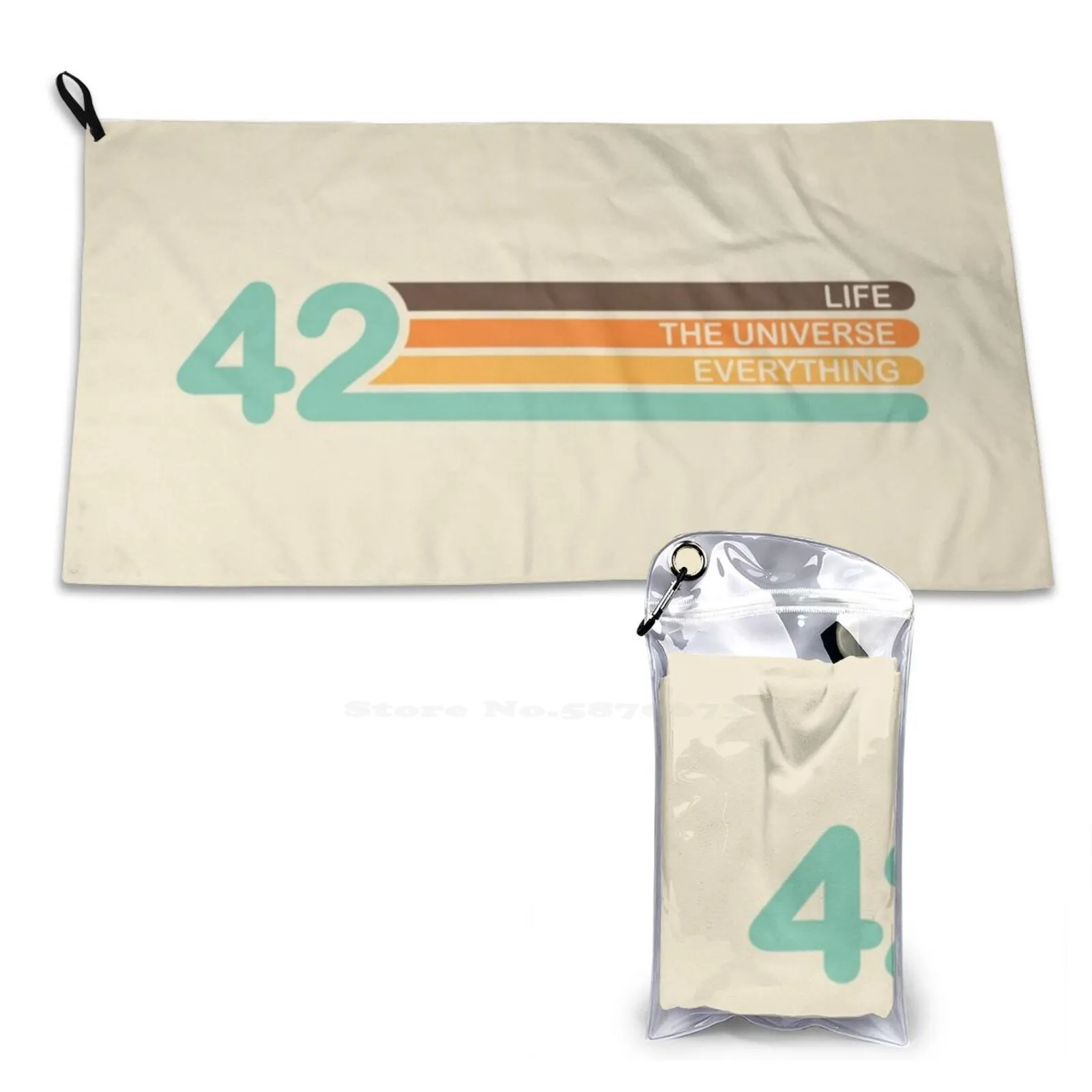 

The Meaning Of Life Print Washcloth Beach Towel Travel Hitchhikers Guide To The Galaxy 42 Life The Universe And Everything