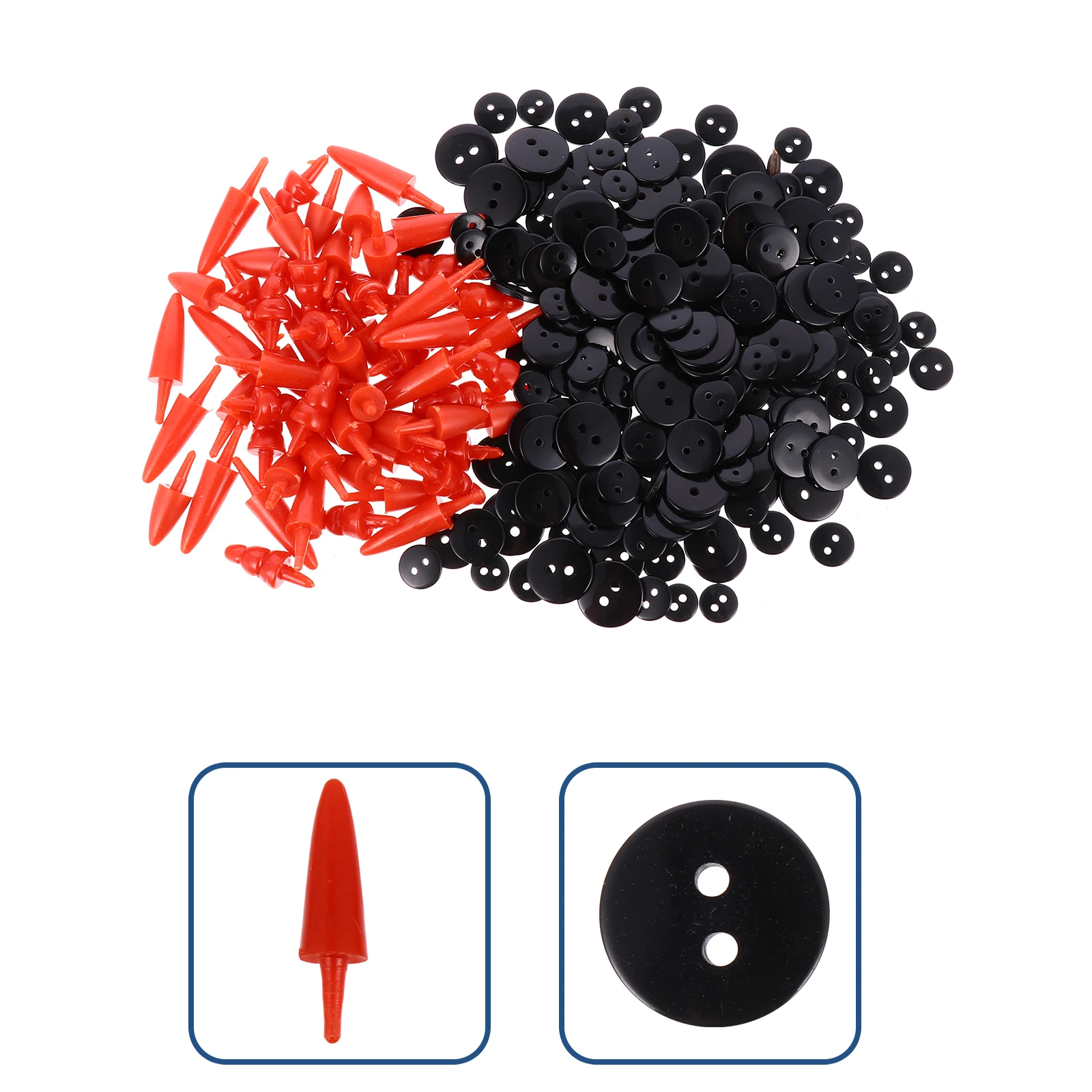 

260pcs Snowman Accessories Durable Colorful DIY nament Kit Plastic Christmas Decorations Bright Colors Lovely Design