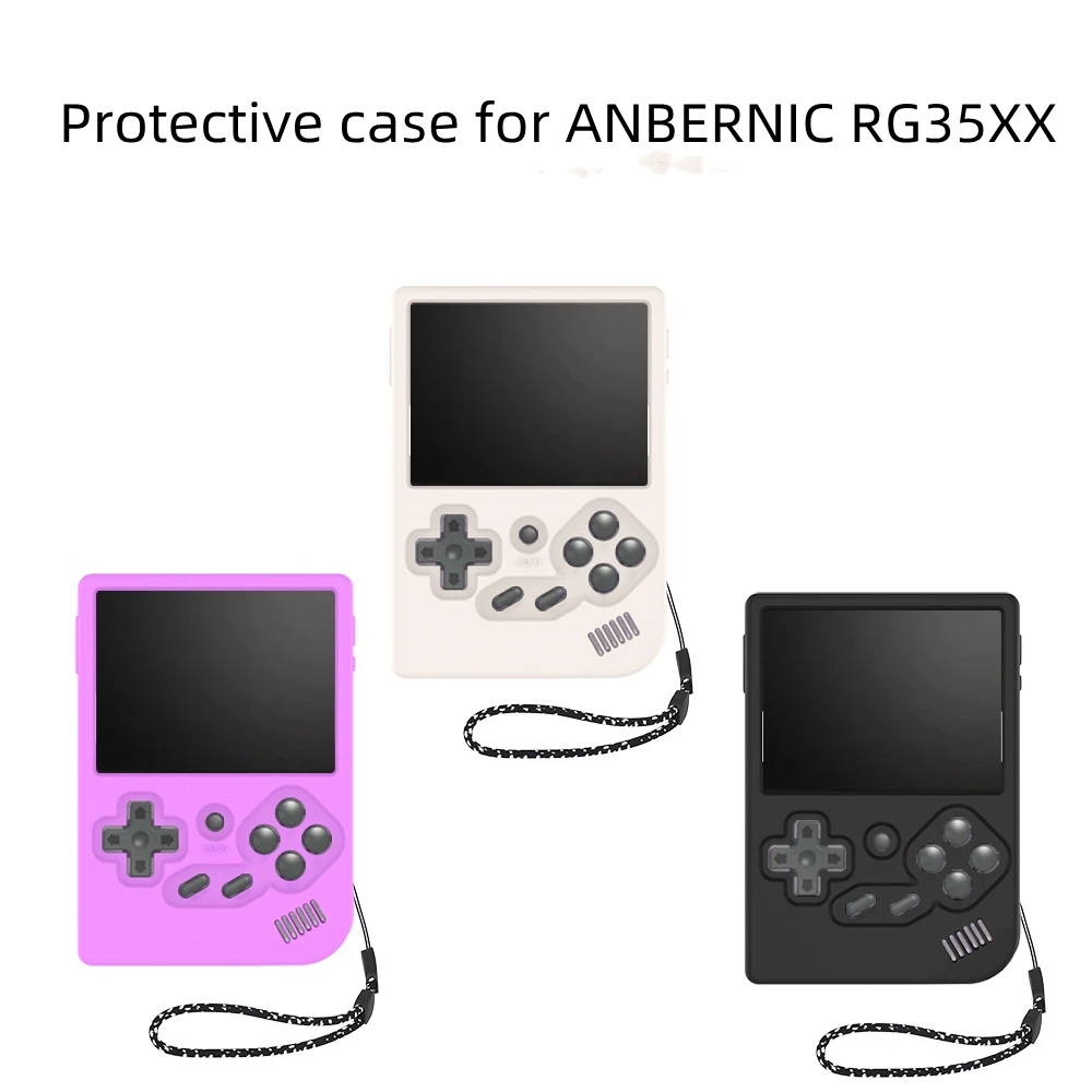 Silicone Case Cover for ANBERNIC RG35XX, Protective Sleeve RG35XX Game Console Case Drop-proof Protection Simple Solid Cover