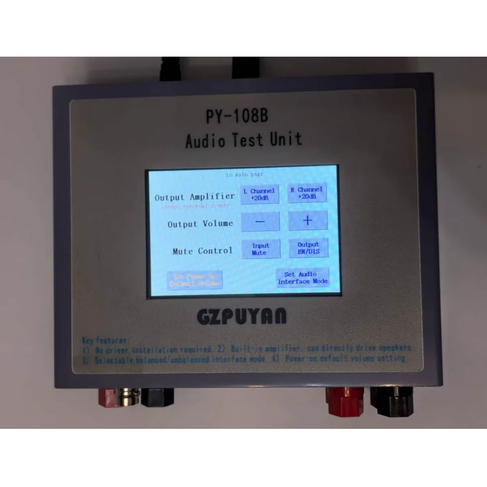 

PY-108B Звуковая карта для электрического акустического тестирования со встроенным усилителем и интерфейсом можно установить для сбалансированного/небалансированного режима