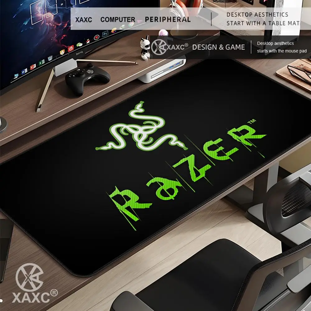 XXL R-Razer Snake Mouse Pad Large Keyboard Mouse Desk Pad Non-slip Rubber Gaming Mouse Pad Laptop Mouse Carpet HYBXXC
