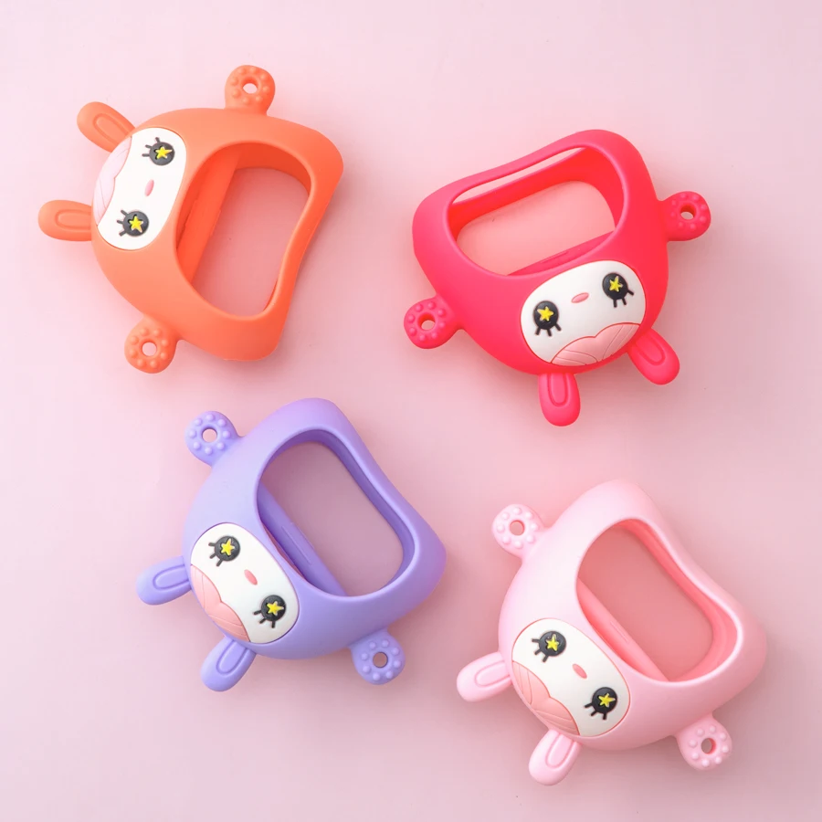 1PC Baby Silicone Teether Toys Cartoon Rabbit Shape Baby Toys Soft Baby Care Utensils Cute Baby Stuff Nursing Baby Accessories