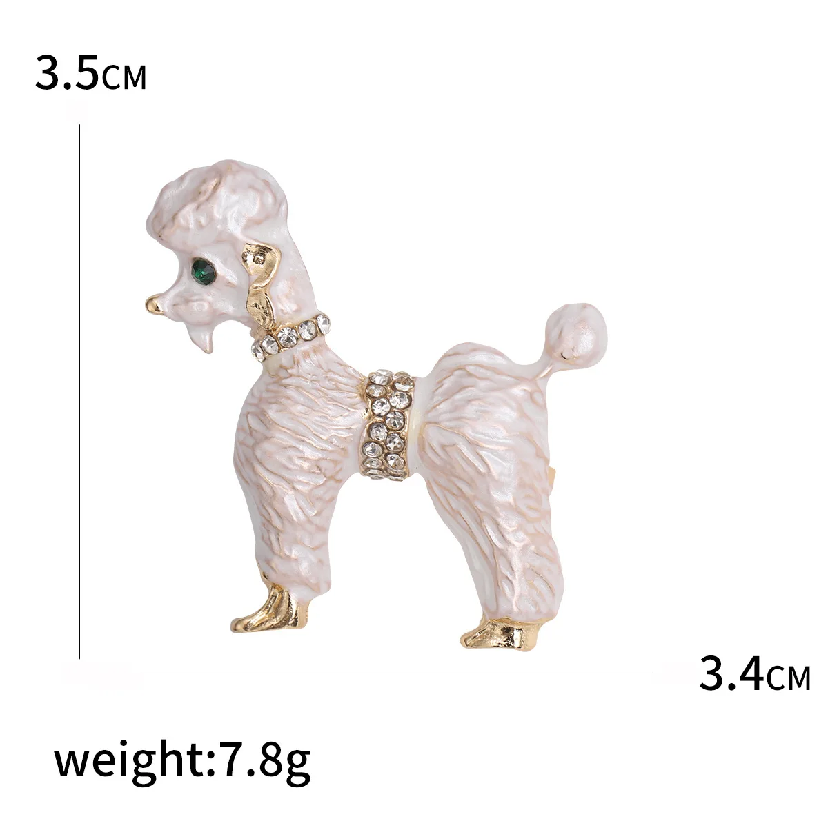 Poodle Dog Brooches Women Unisex 2-color Enamel Cute Animal Party Casual Clothing Suit Coat Bag Accesories Pins Jewelry Gifts