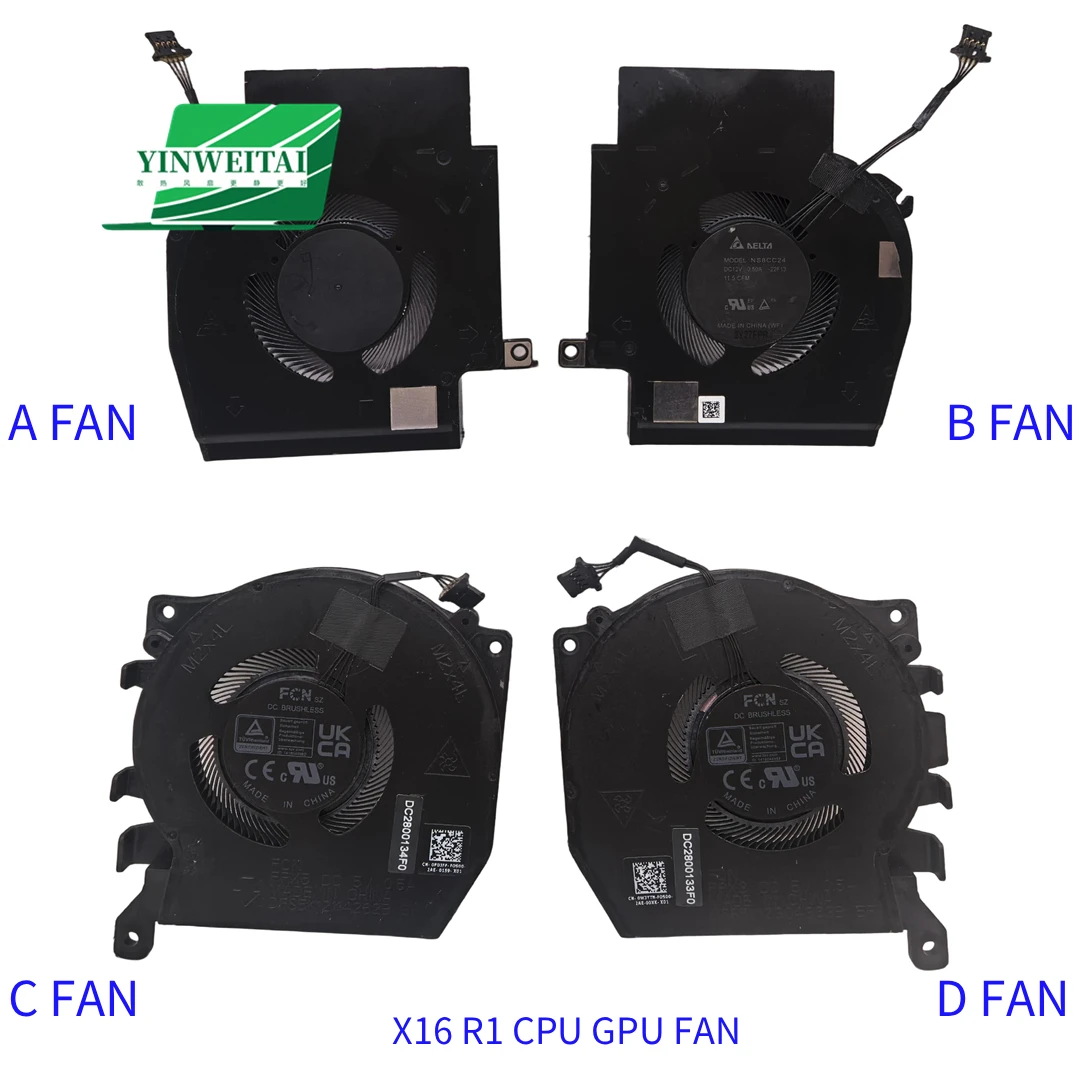 

Вентилятор охлаждения для Alienware X16 R1 R2 EG50050S1-CL10 CL20 EG75071S1-C240 C250-S9A 0W3YTN 0PDJFP NS8CC24-22F13 NS8CC23-22F12