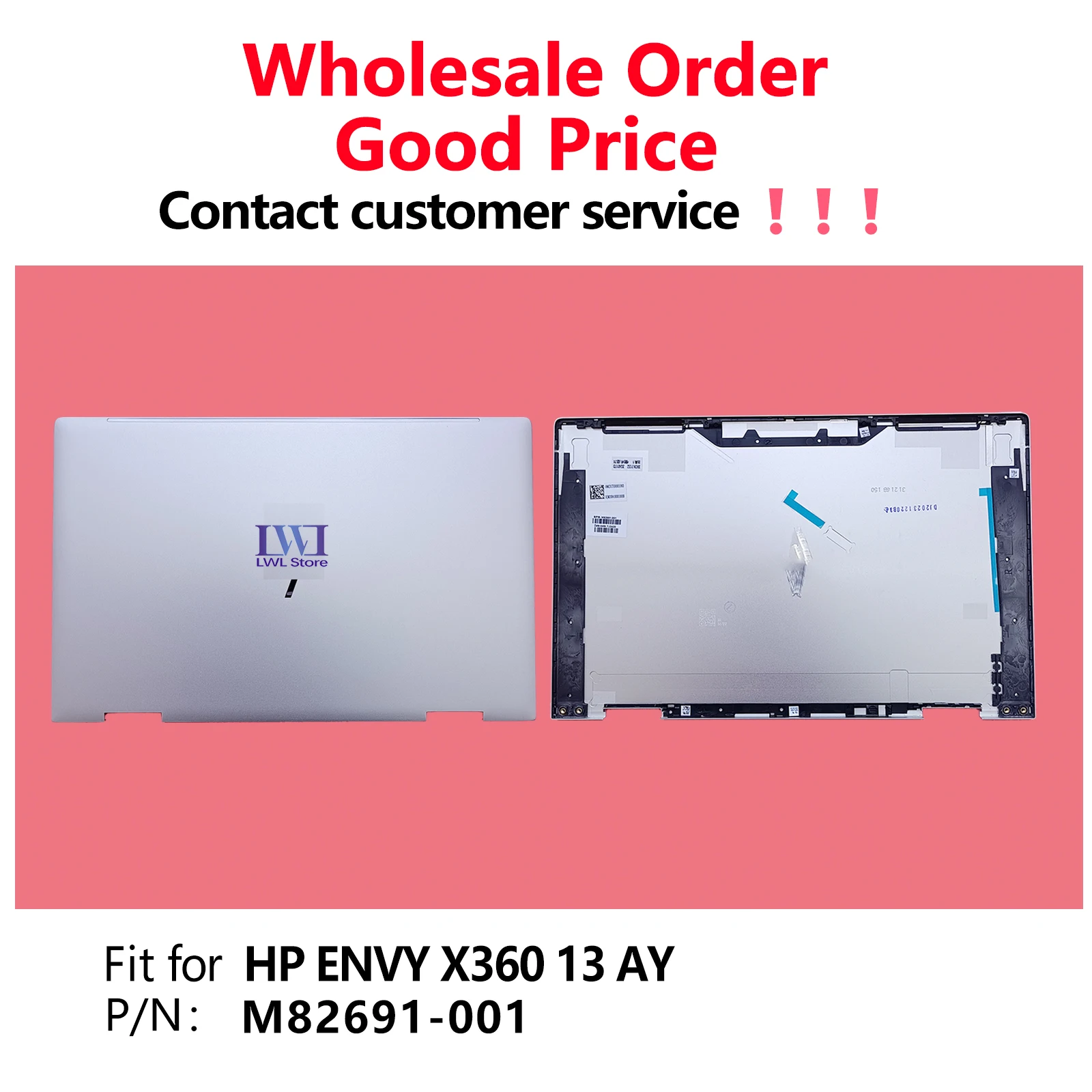 

Laptop LCD Top Back Cover Case for HP Envy X360 13-BD 13M-BD 13T-BD 13-BD0033DX TPN-C147 TPN-C152 Silver M82691-001 AM2UT000180