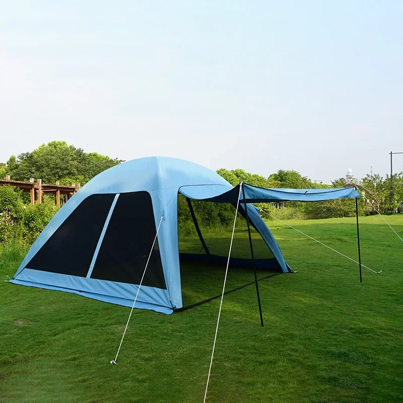 Custom 5-8 Person Family Outdoor inflatable camping park camping large double-layer quick open air tent automatic tent