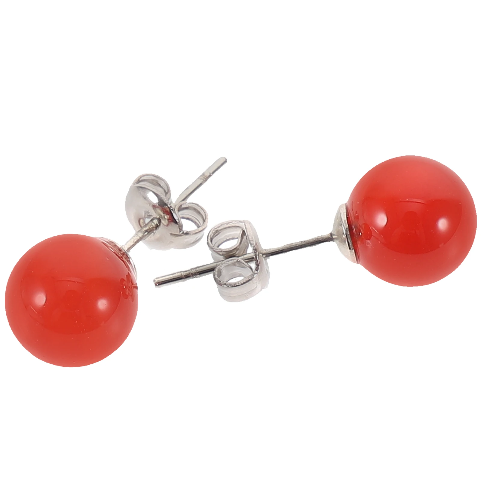 

Crystal Earrings 8mm 's Eye Stone Anti Allergy Ear Studs Women Jewelry Gifts for Birthday Party Everyday Wear