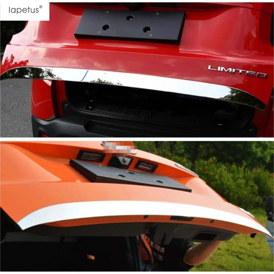 Rear Trunk Tailgate Door Molding Strip Decoration Cover Trim For Jeep Renegade 2015 - 2023 Stainless Steel Accessories Exterior