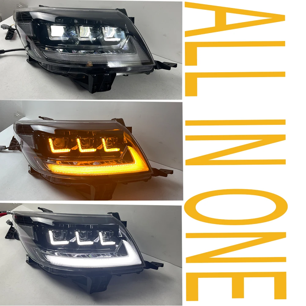 토요타 하이럭스 비고 2012-2015용 자동차 LED 헤드라이트 블랙 811500K440 811100K440