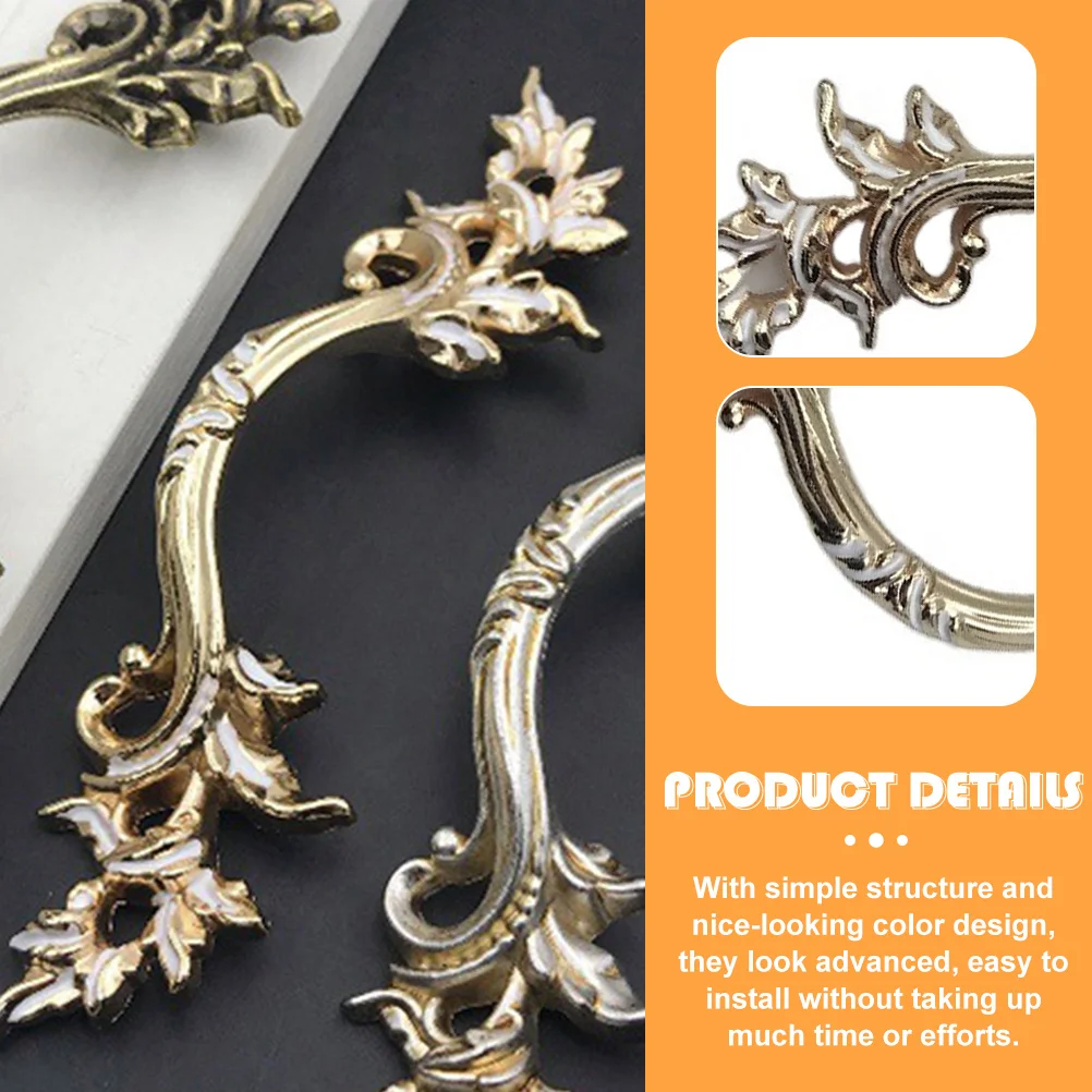 

Cabinet Handle Zinc Alloy Drawer Pulls Door Handle Furniture Knob Modern Simple Design Durable Rustproof Smooth Easy