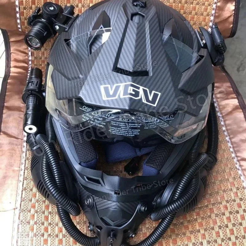 DOT Approved Rally Offroad Motorcycle Full Face Helmet Built-in Bluetooth Earphones & Dashcam Unisex All Seasons Casco Moto
