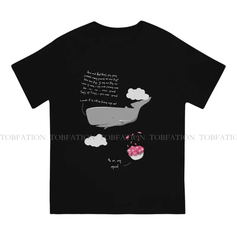 Whale Animal Infinite Improbability Fall T Shirt Fashion Men's Tees Summer Cotton Clothing Harajuku O-Neck TShirt