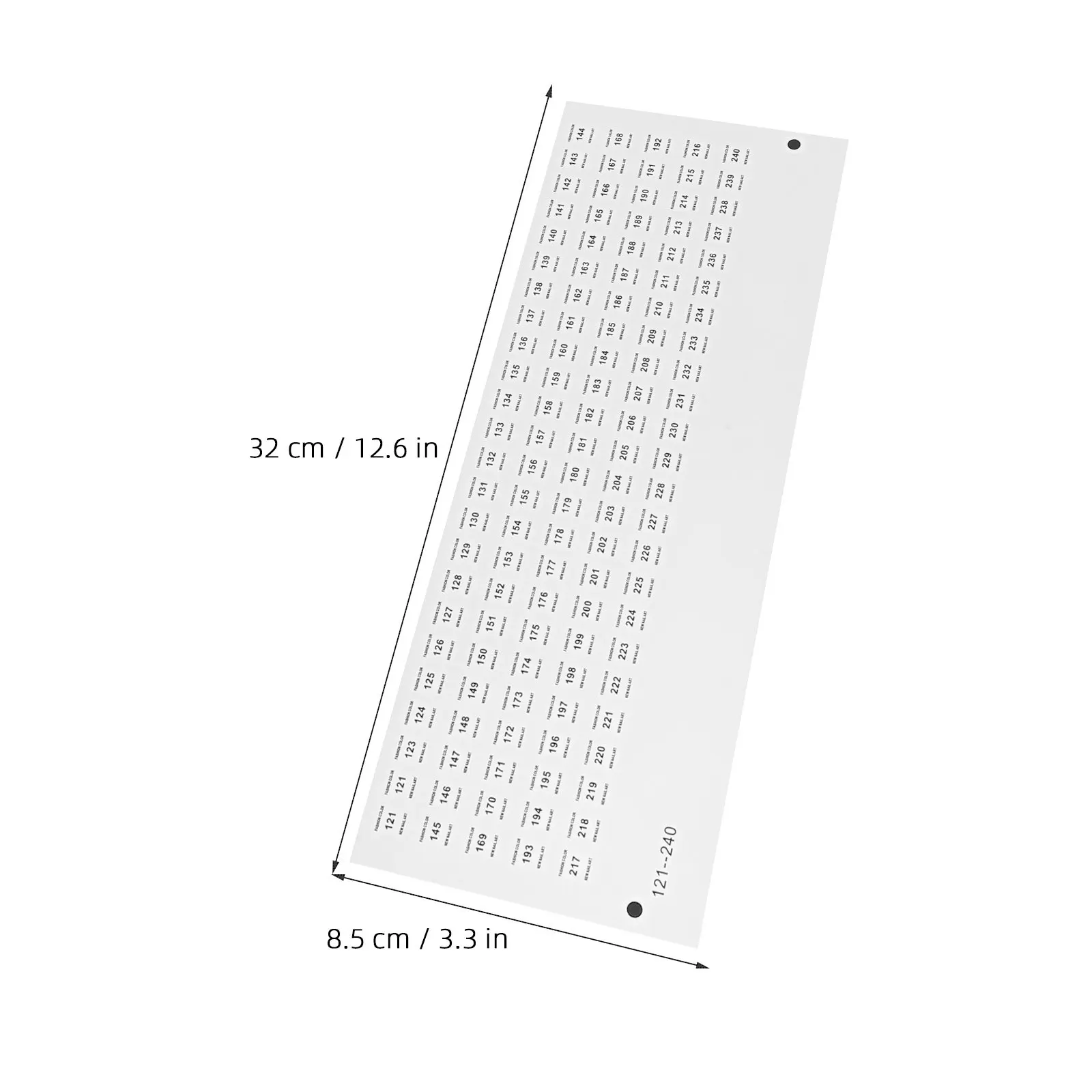 4Sheets Self Adhesive Number Stickers for Nail Polish Organization Compact Portable Numbered Labels Sorting Label Inventory
