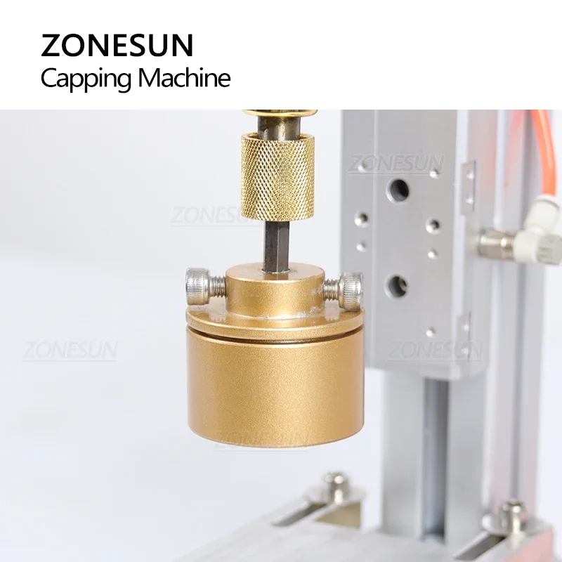 ZONESUN ZS-XGPZ1 Pneumatic Bottle Capping Machine Semi-Automatic Screw Capper Foot Pedal for Plastic Bottles Water Juice Beverag