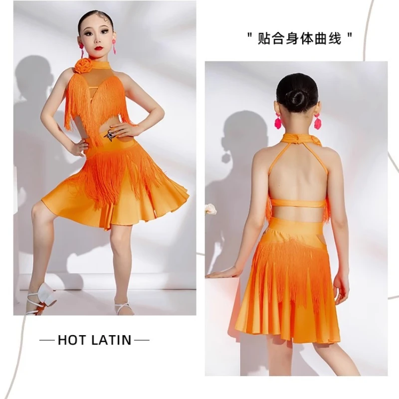 المتقدمة نمط جديد اللاتينية فستان رقص فتاة التدريب المهني فستان الشاش بلون قاعة الرقص غير النظامية هامش زي