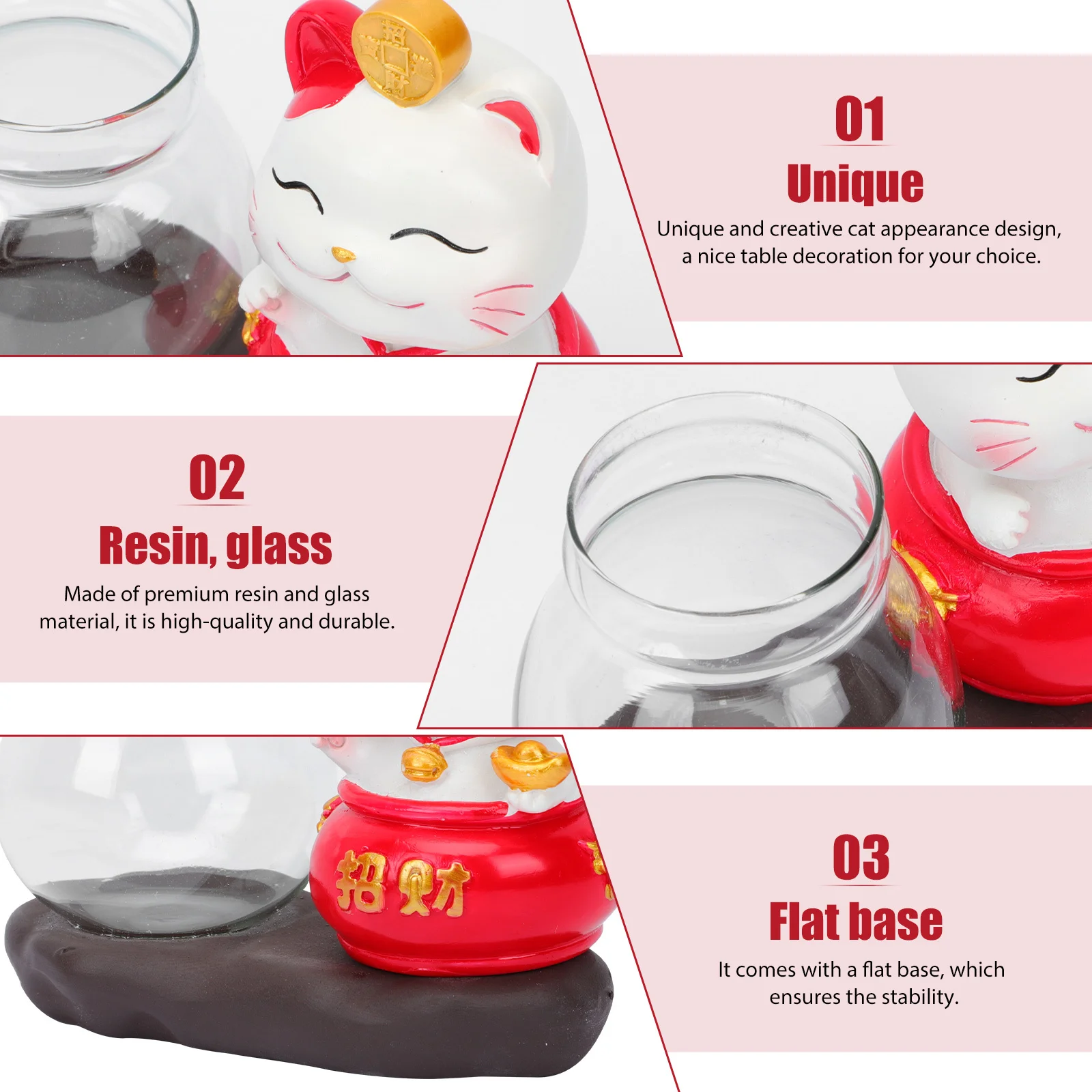 

Cat Figurines for Lovers Figure Cute Decor Ornament Sculptures Home Decorations