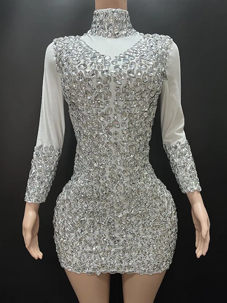 Wysokiej jakości tłoczona na gorąco seksowna siatkowa elastyczna sukienka przylegająca do bioder 2024, nowa modna niestandardowa odzież damska