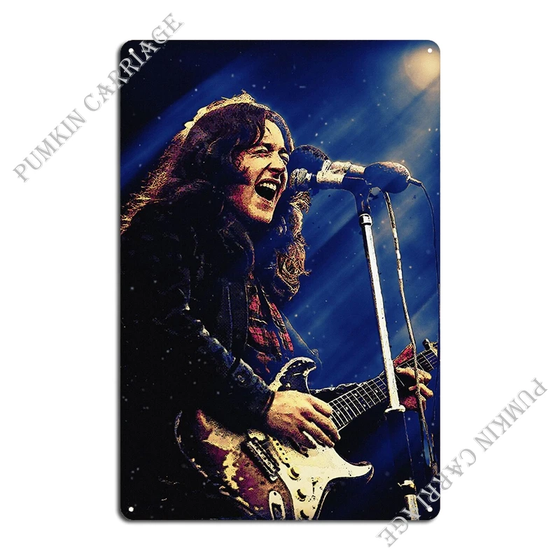 William Rory Gallagher Metal Plaque Mural Decoration Club Bar Cinema Tin Sign Poster