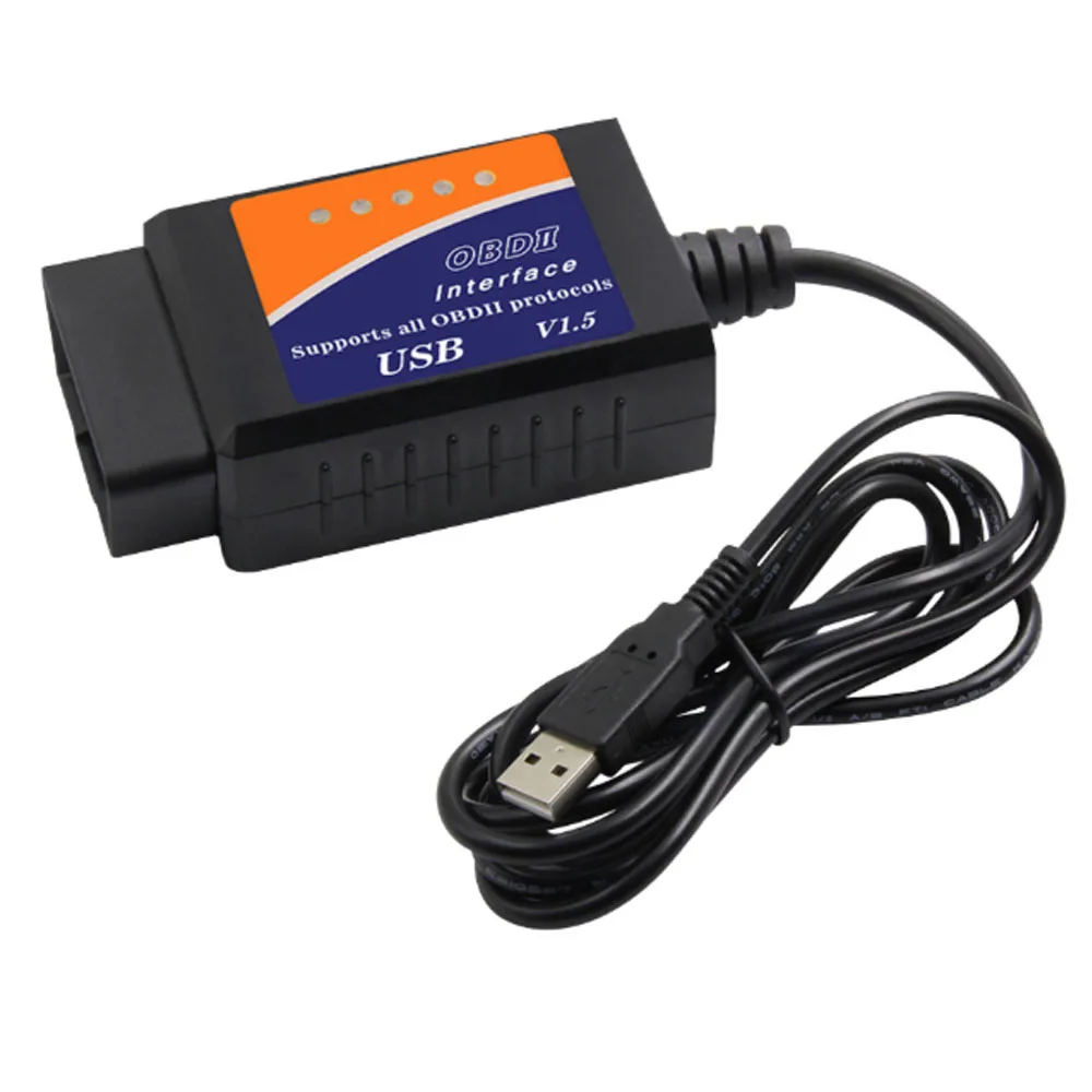 ELM327 USB OBD2 Scanner V1.5 With PIC18F25K80 & CH340T Chip,OBDII Car Code Reader Auto Diagnostic Interface Works for Windows PC