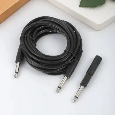 

1 Set Guitar Instrument Cable 6.3Mm Professional Bass Connecting Wire Anti-Interference Audio Cord For Electric Guitar Adapter