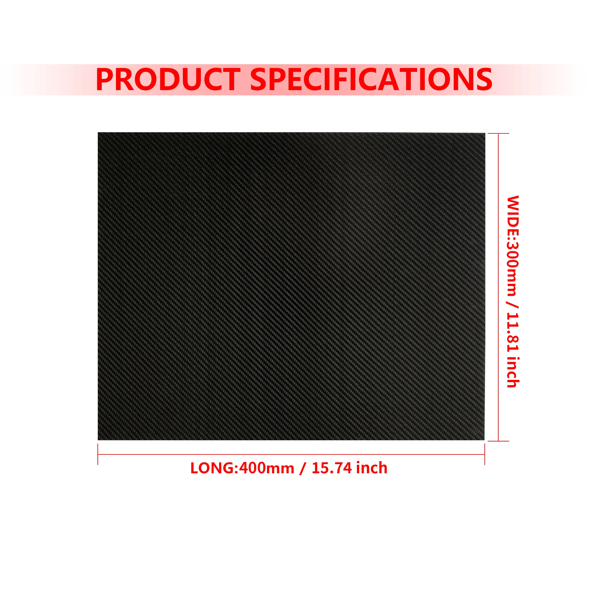 

1 piece 300mmx400mm 3K high hardness carbon fiber plate 100% pure carbon panel 0.5-10mm thickness carbon fiber dedicated for air