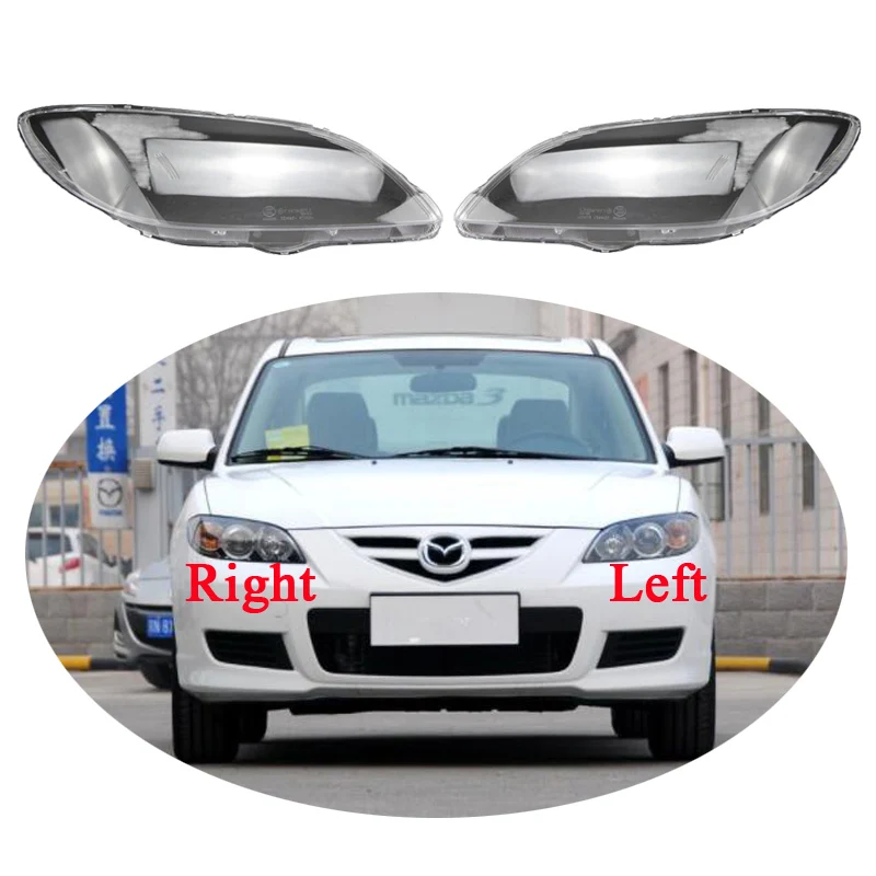 

For Mazda 3 M3 (sedan) Car lampshade 2006-2012 Headlights Cover Transparent Headlamp Shell Lamp Lens Replace Original Plexiglass