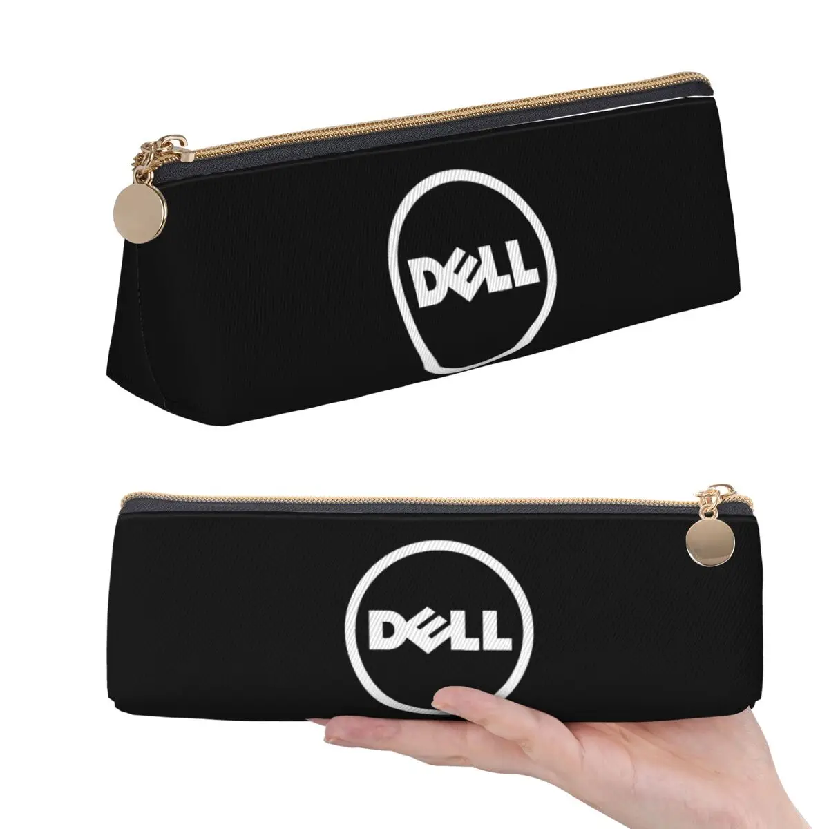 Best Seller Dell Computer Logo Merchandise Pencil Case for Studen School Pen Box Pencil Bag Stationery Supplies Pen Holder Bag