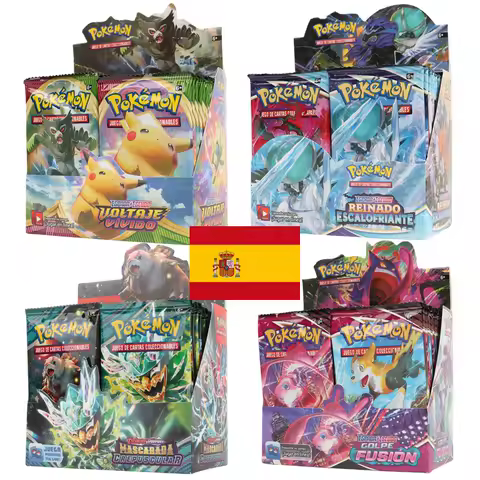 Spanish Version Pok&eacute;mon Card TCG: Sword shield Vivid Voltage Booster Box Pokemon Cards 36 Pack Box Gifts