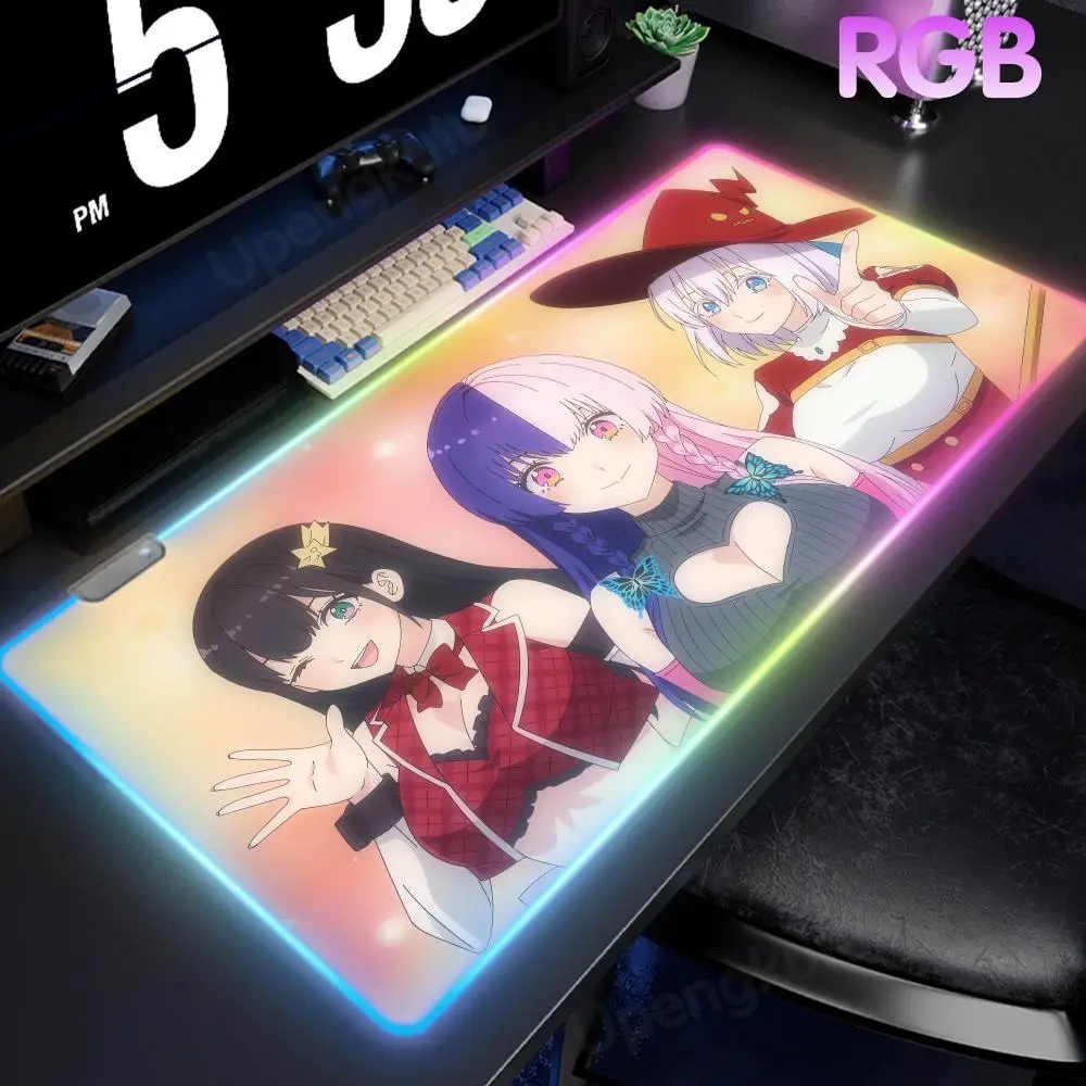 

2.5 Dimensional Seduction Mouse Pad RGB Mouse Pad LED Large Gamer Characters Related to Luminous Desk Desk Mat Large Carpet Mat