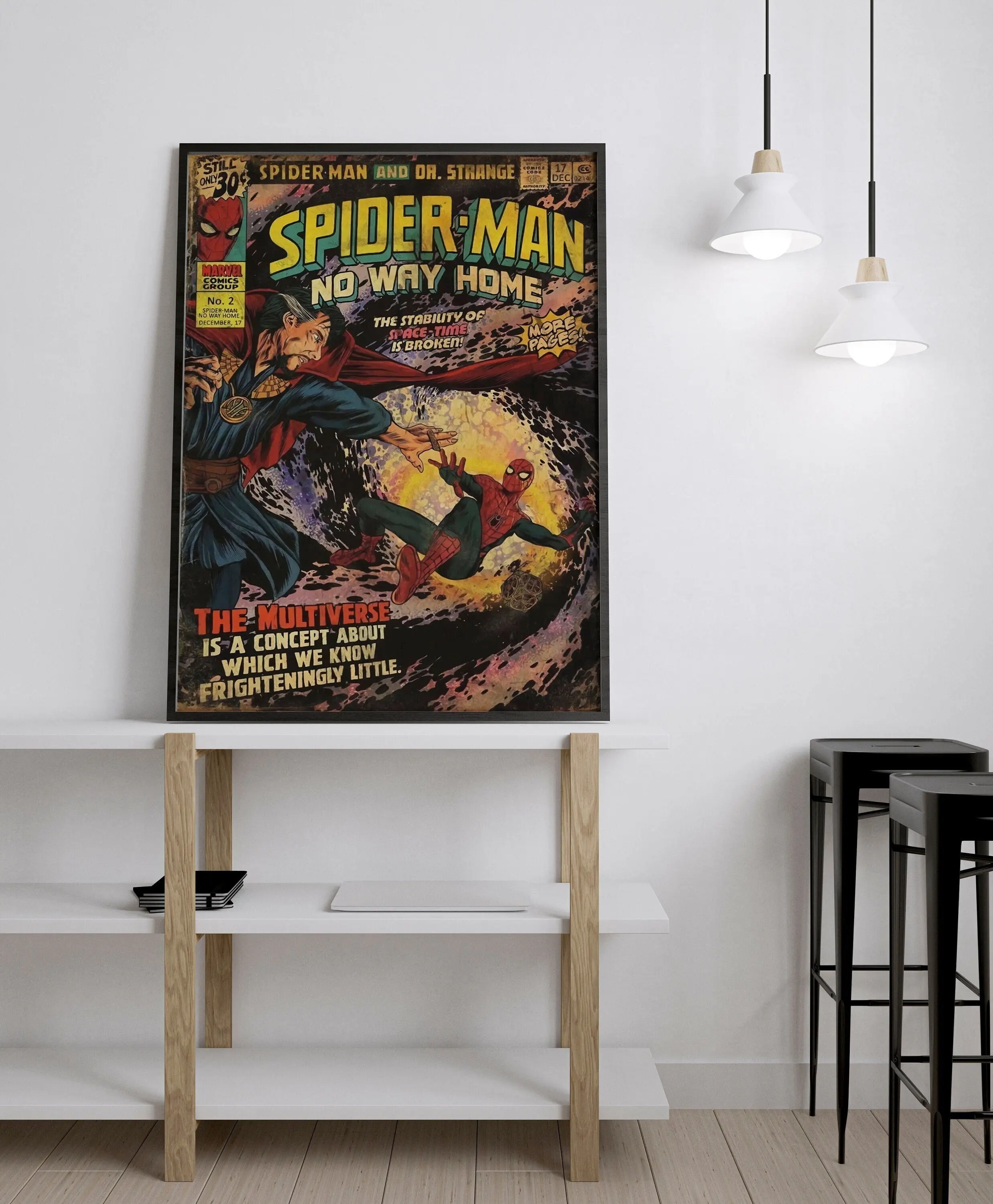 MINISO Superhero Spider Man Venom Poster Superhero Wall Art Print  No Way Home Poster For Living Room Bedroom Home Decor