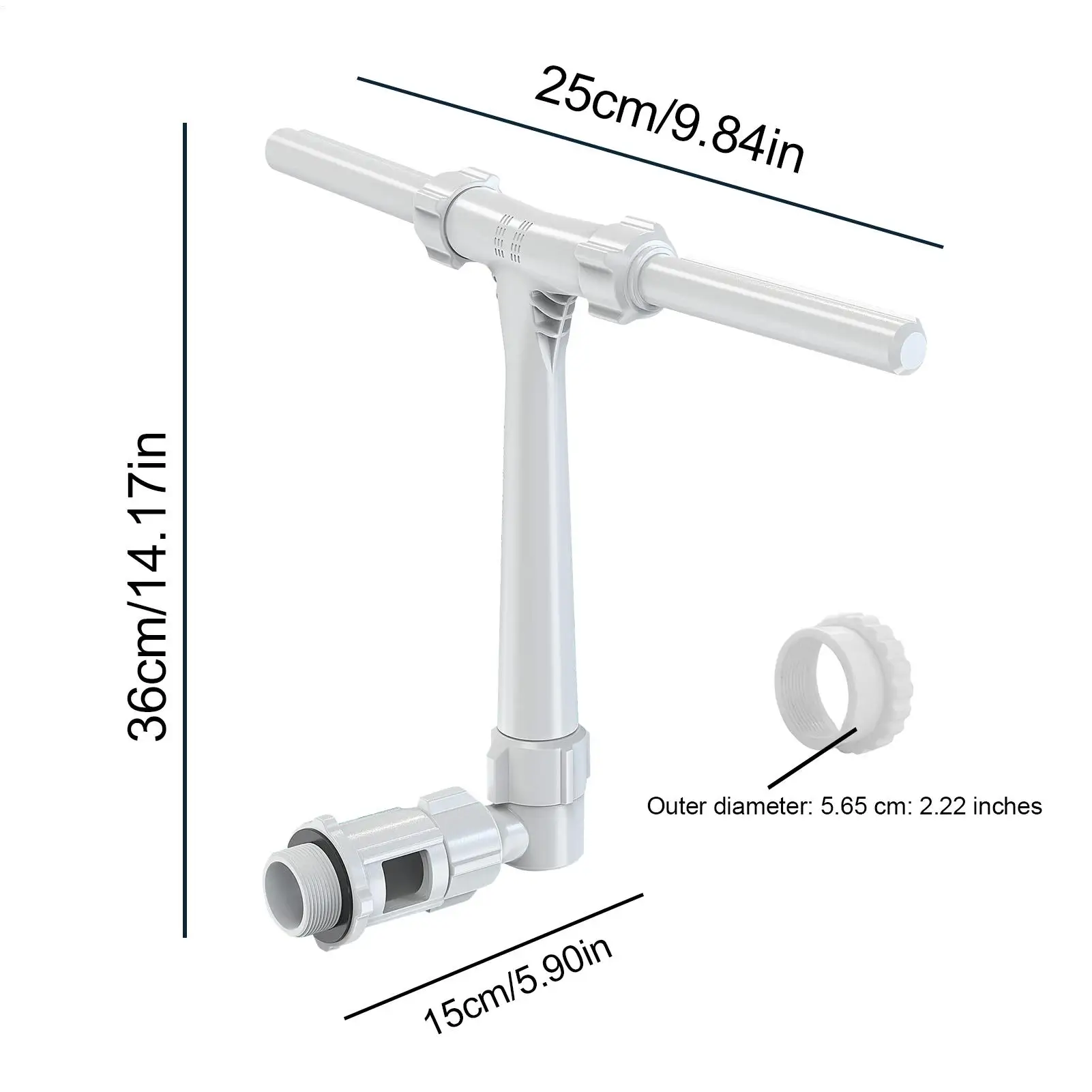 Kit de fonte cascata para piscina, fonte de cabeça dupla, spas, decoração de spa, acessórios de piscina