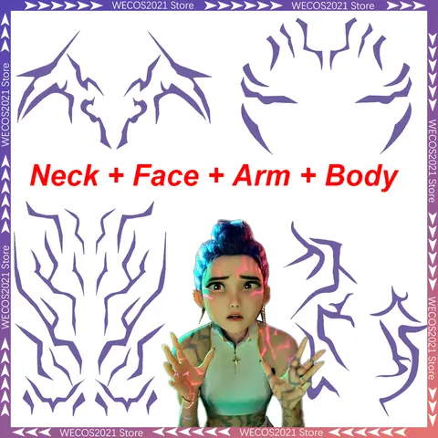 Fantasia Rumi, adesivo de tatuagem, cosplay para mulheres, tatuagem temporária, caçador de demônios KPop, acessórios de fantasia, acessórios de Halloween