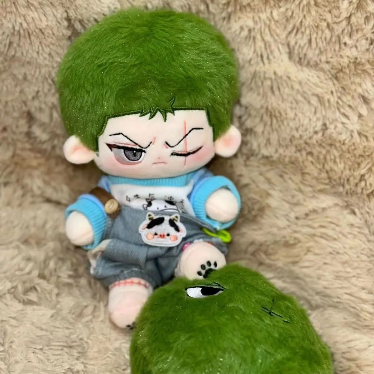 Handsome Swordsman Zoro Cotton Stuffed Dolls Kawaii Pirate Hunter Roronoa Zoro Collectible Toys for Children Adults Anime Gift