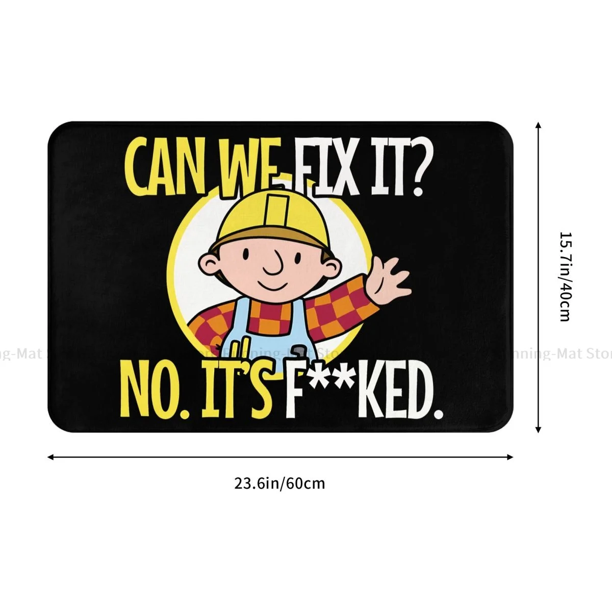 Non-slip Doormat Bob The Builder Engineering Cartoon Can We Fix It Funny Repair Man Room Mat Welcome Carpet Flannel Modern Decor