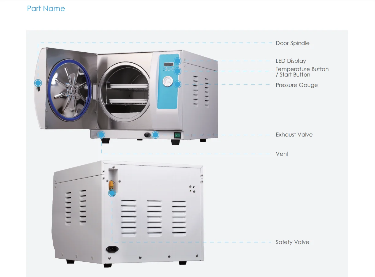 High Efficiency 16L Fully Automatic Table Top Autoclave Sterilizer  Autoclave LCD MSLTA04