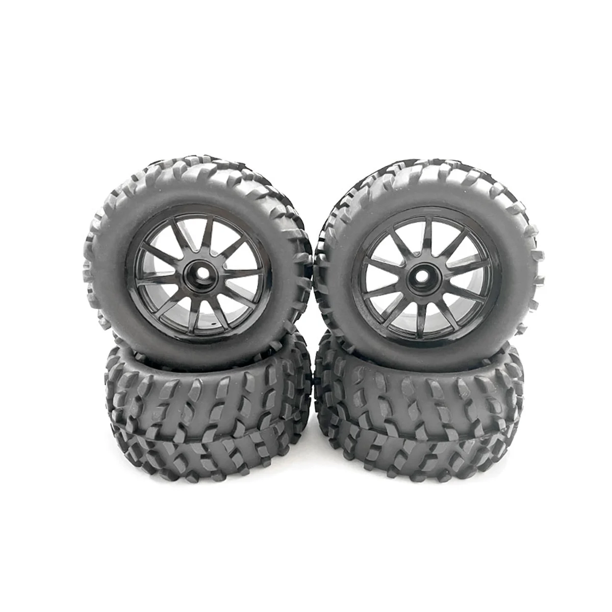 

4Pcs 82mm Rubber Wheel Tire 12mm Hex for MJX H16 16207 16208 16209 HBX 16889 SG1601 SCY 16101 1/16 RC Car Upgrade Parts