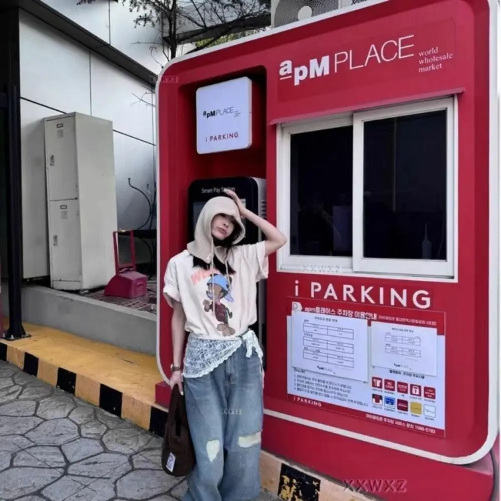 Rok Mini berenda modis rok bungkus celemek Y2K Slim Fit tirai pinggul Harajuku cantik untuk wanita