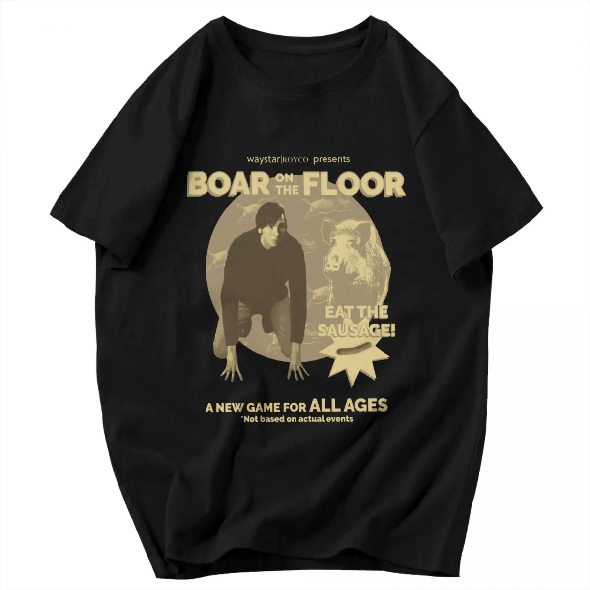 Men T Shirt Succession TV Show Boar On The Floor Vintage Pops Y2K Graphic Quality Unisex Tops T Shirts