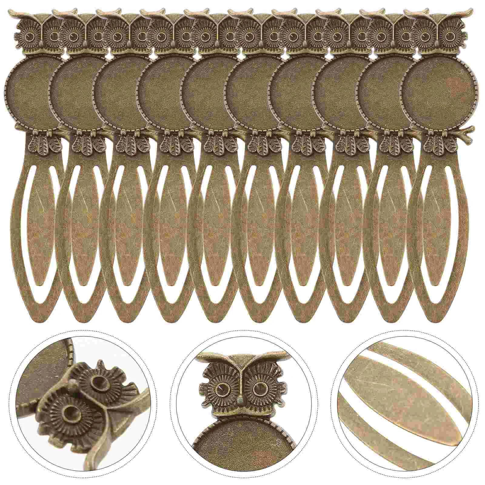 20pcs Unique Bookmarks Adorable Owl Shape Bookmarks Delicate Gift Bookmarks Copper Bookmarks Students Bookmark