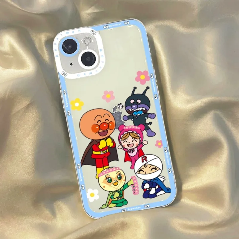 Fashion Anpanman Bread Phone Case Angel Eyes For iPhone 14 13 12 11 Pro Max Mini XS 14 Plus 12 13 MINI Soft Transparent Cover