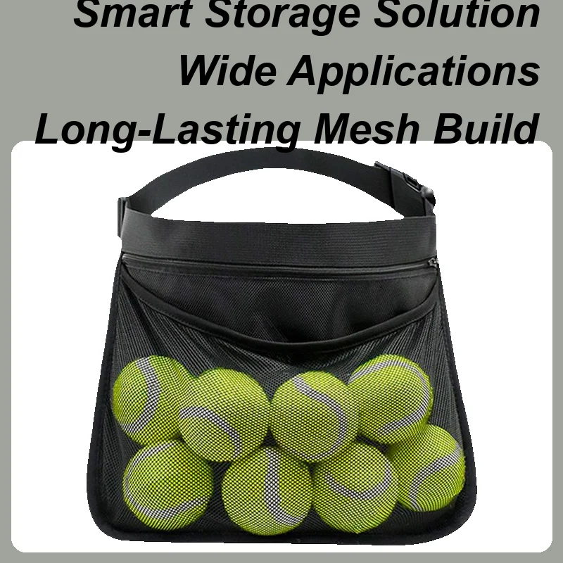 

Tennis Ball Holder Table Tennis Ball Storage Pouch Breathable Baseball Accessories Storage Pouch Portable Golf Waist Bag For Gym