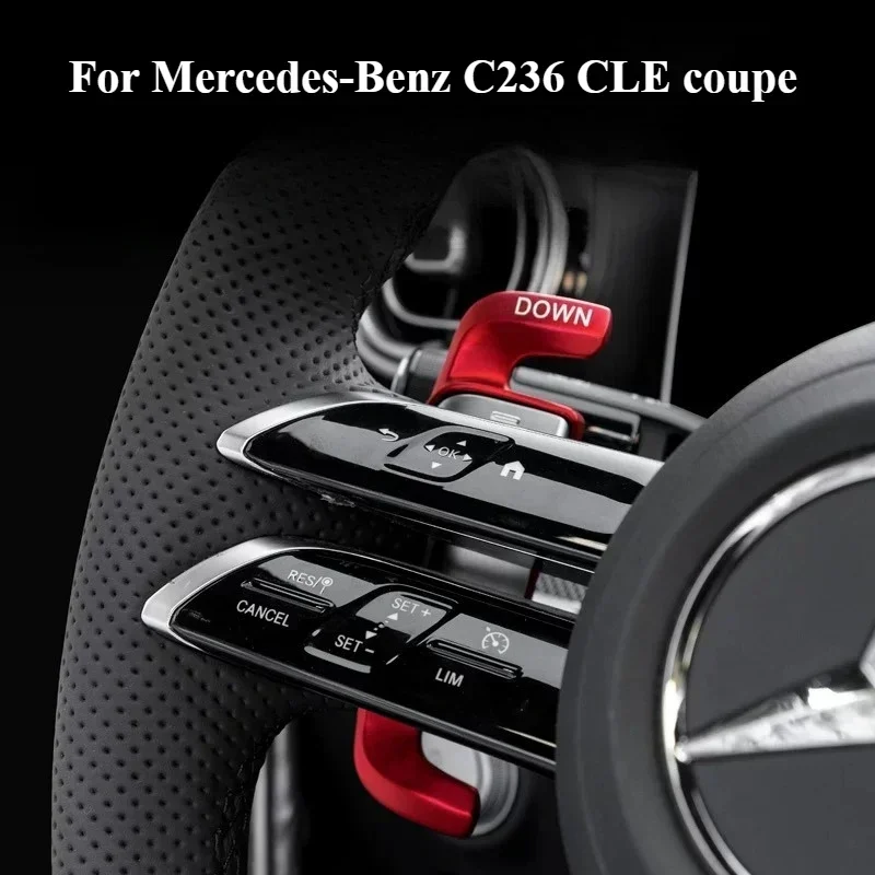 

For Mercedes-Benz CLE C236 Coupe 2024+ Steering Wheel Shift Paddle Decorative Bright Trim Strip Interior Modification Accessorie