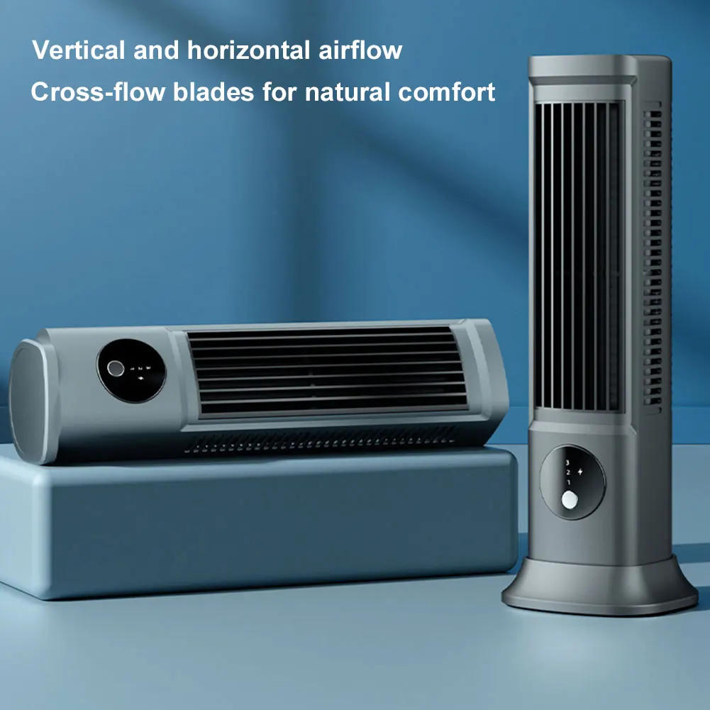 3 Speeds Large Wind Electric Desktop Fan Portable Air Conditioner Bladeless Fan Air Conditioner Office Dormitory Home Silent